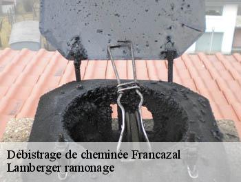 Débistrage de cheminée  francazal-31260 Lamberger ramonage